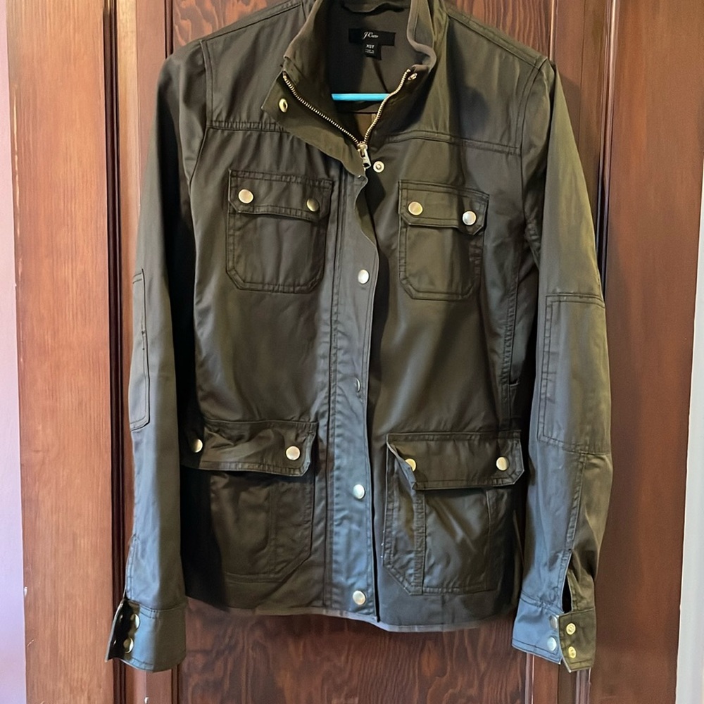 J Crew field jacket green XS tall